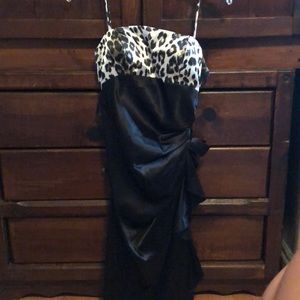 Black and cheetah print dress